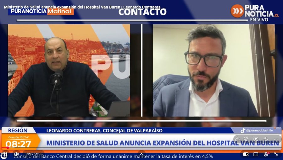 Leonardo Contreras, concejal de Valparaíso por expansión del Hospital Van Buren: "Tenemos un problema de gestión en el estado"