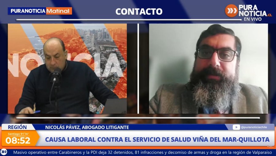 Nicolás Pavéz, abogado litigante en una causa laboral en contra del SSVQ: "Hubo una orden de intervenir el departamento jurídico que terminó enfocada en Gustavo"