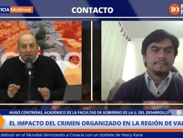 Hugo Contreras, académico UDD por crimen organizado en región de Valparaíso: "Las personas van a recuperar la sensación de seguridad cuando vean resultados"