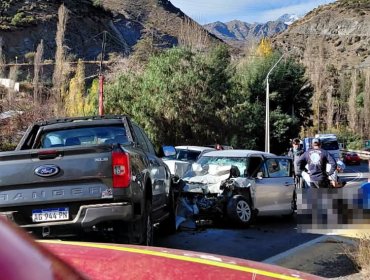 Al menos tres lesionados deja colisión de alta energía en el Camino Internacional de Los Andes