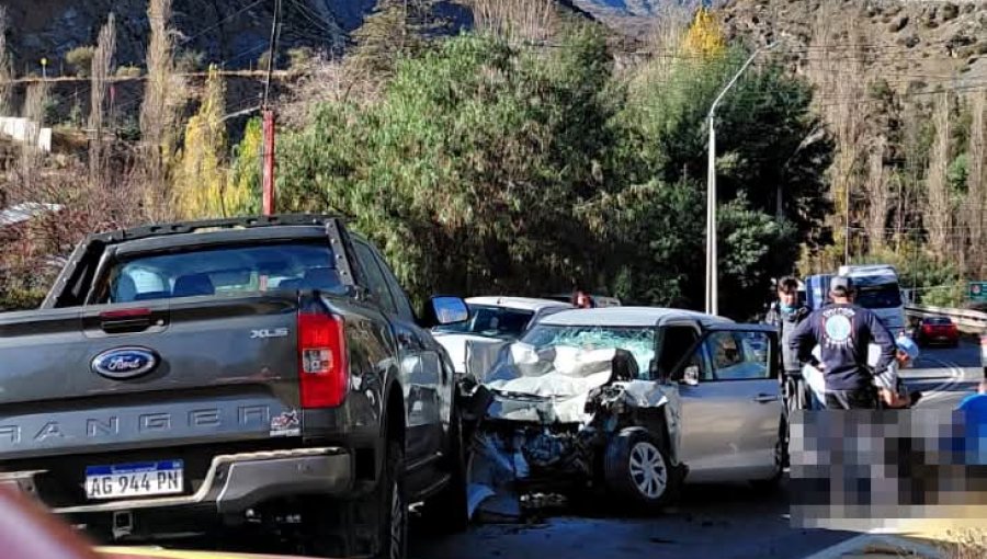 Al menos tres lesionados deja colisión de alta energía en el Camino Internacional de Los Andes