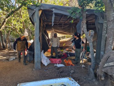 Desmantelan campamento ilegal en el sector Palmas de Ocoa del Parque Nacional La Campana en Hijuelas