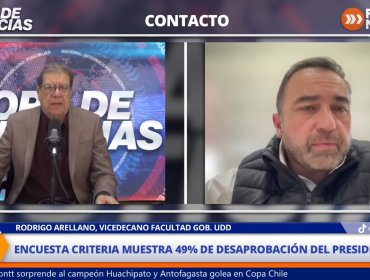 Rodrigo Arellano, vicedecano de la Facultad de Gobierno UDD, por el 49% de desaprobación a Kast en la encuesta Criteria: "No escapa de la realidad de los últimos gobiernos"