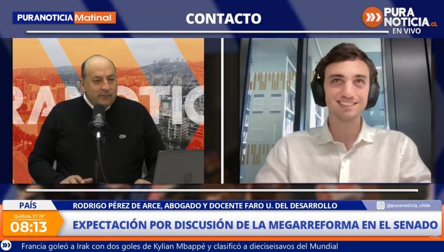 Rodrigo Pérez, abogado y docente UDD, por megarreforma en el Senado: “Habrá espacio para negociar cambios”