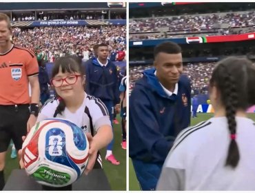 Niña viñamarina protagoniza emotivo momento en el Mundial junto a figuras de Francia