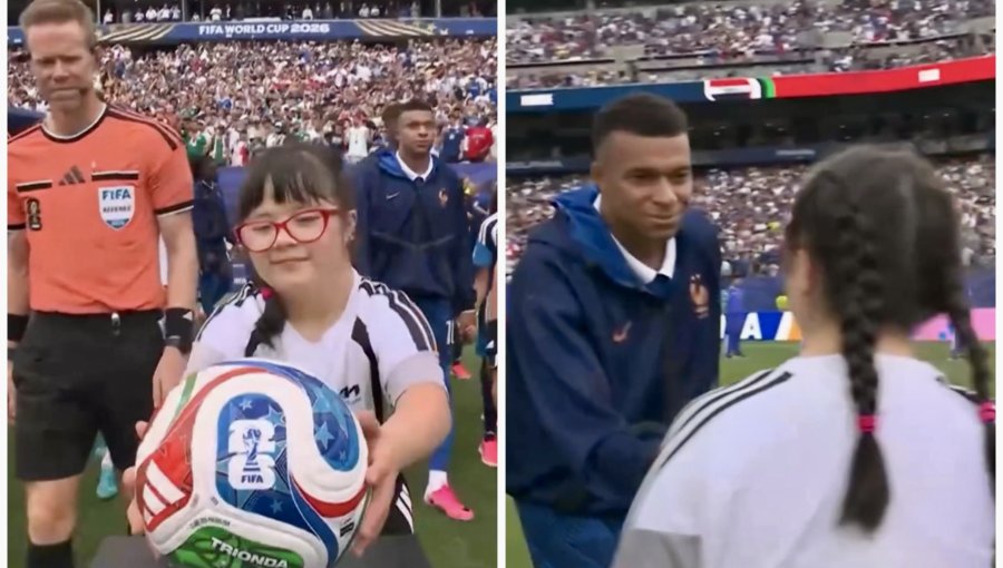 Niña viñamarina protagoniza emotivo momento en el Mundial junto a figuras de Francia