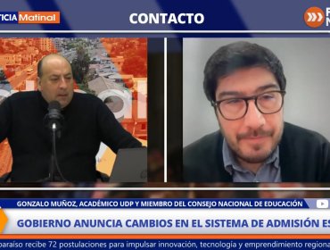 Gonzalo Muñoz, miembro del Consejo Nacional de Educación, por cambios en sistema de admisión escolar: “Necesitamos un debate con altura de miras”