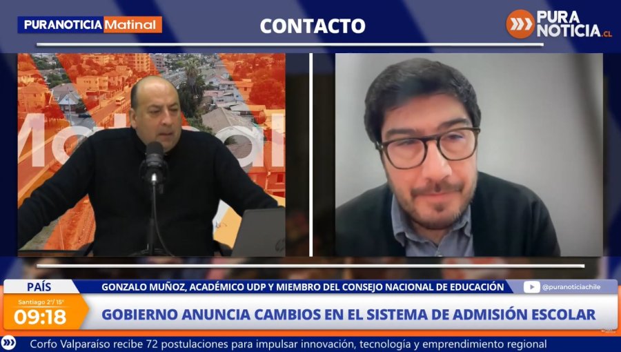 Gonzalo Muñoz, miembro del Consejo Nacional de Educación, por cambios en sistema de admisión escolar: “Necesitamos un debate con altura de miras”