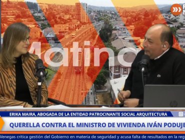 Erika Maira, abogada de entidad patrocinante Social Arquitectura, explica querella contra ministro de vivienda, Iván Poduje
