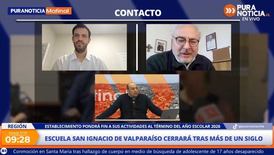 José Ignacio Latorre y Tomás Sanhueza explican el cierre de la Escuela San Ignacio tras más de un siglo de historia