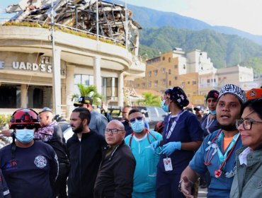 Delcy Rodríguez visita zona devastada por terremotos en Venezuela y pide "recuperar con vida a la mayor cantidad de personas"