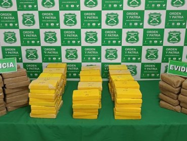 Incautan 231 kilos de cocaína y pasta base desde vehículo abandonado en ruta de Taltal