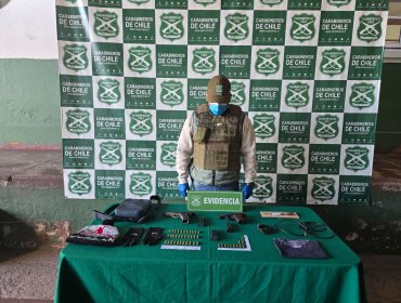 Carabineros frustra violento robo en vivienda de Los Andes y detiene a tres delincuentes armados