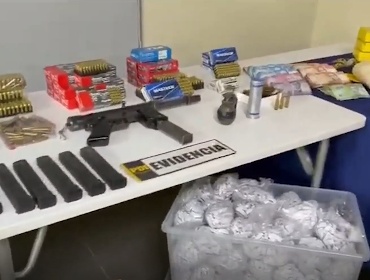 PDI incauta granada activa y drogas a metros de un jardín infantil en Lampa