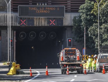Advierten demoras en los viajes Valparaíso - Santiago por trabajos nocturnos de emergencia en túnel Lo Prado 1 de la ruta 68