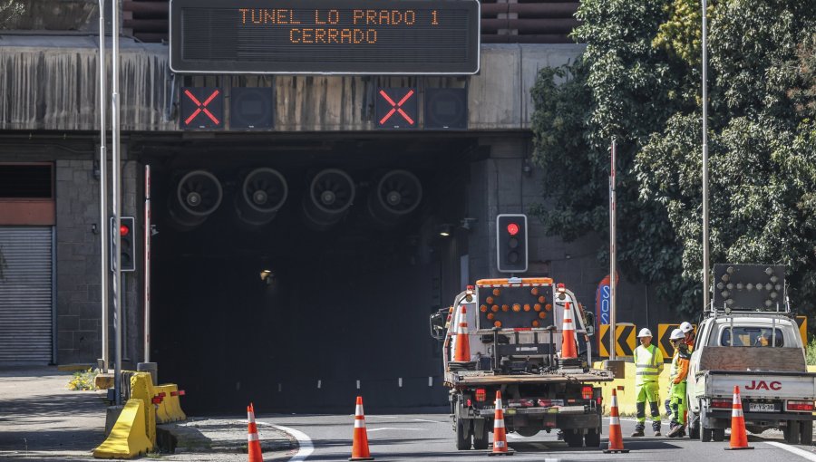 Advierten demoras en los viajes Valparaíso - Santiago por trabajos nocturnos de emergencia en túnel Lo Prado 1 de la ruta 68
