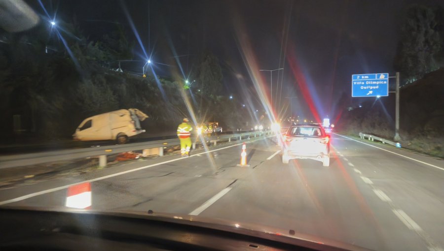 Una persona muere y dos resultan lesionadas tras accidente en el Troncal Sur de Quilpué