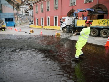 Inician reparaciones de emergencia en en el entorno de la plaza Wheelwright de Valparaíso con inversión de $120 millones