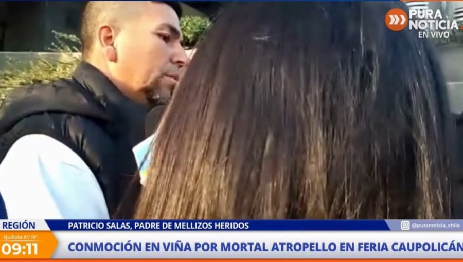 Patricio Salas, padre de mellizos heridos en accidente de feria Caupolicán: “Los autos ahí siempre pasan fuerte”