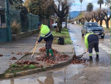 Más de 600 requerimientos fueron atendidos por la municipalidad de Limache en medio del sistema frontal