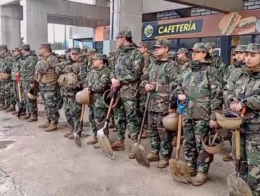 Ejército despliega 52 efectivos en la provincia de Quillota para apoyar respuesta ante emergencia por intensos sistemas frontales