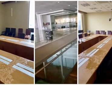 Lluvias golpean al Congreso en Valparaíso: goteras, filtraciones y solicitudes para suspender la sesión del lunes