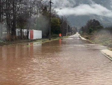 Suspenden tránsito en ruta F-317 de Nogales por aumento del caudal de cursos de agua