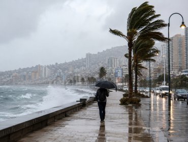 Potente sistema frontal dejó rachas de viento de 94 km/h y más de 36 milímetros de precipitaciones en la región de Valparaíso