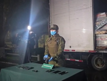 Recuperan camión con millonaria carga de computadores tras violento asalto en la ruta 68