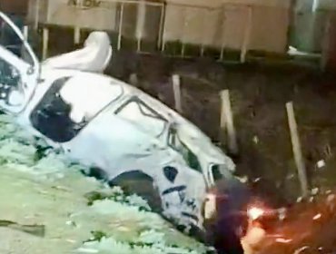 Violenta colisión con volcamiento deja un fallecido y cuatro heridos de extrema gravedad en la Autopista Los Andes de Quillota
