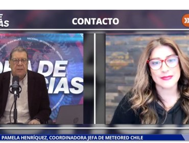 Coordinadora jefe Meteored Chile asegura que sistema frontal para la región de Valparaíso llegará este viernes con “bastante intensidad”