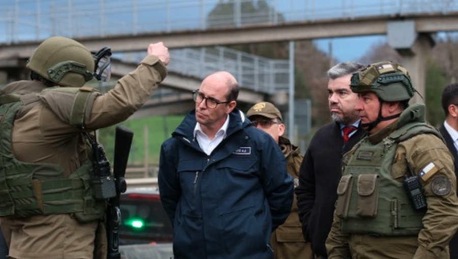 Ministro Arrau encabezó intensos operativos de seguridad en los accesos a Temucuicui