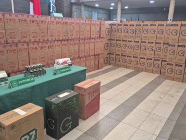 Detienen a siete personas e incautan más de 10 mil cajas de cigarrillos de contrabando en Melipilla