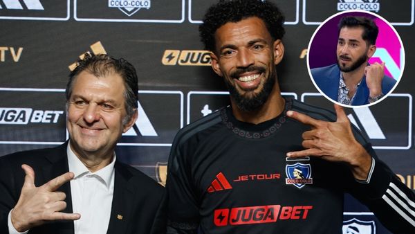 Johnny Herrera felicita a Aníbal Mosa por el fichaje de Vozinha en Colo-Colo