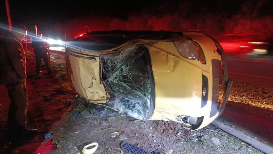 Detienen a individuo que escapaba por la carretera tras protagonizar volcamiento de vehículo robado en Villa Alemana