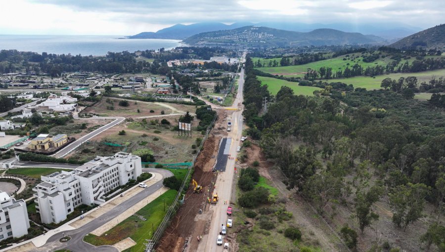 Ruta F-30E en Puchuncaví quedaría habilitada a fines de esta semana tras reparación de los socavones producidos por los temporales