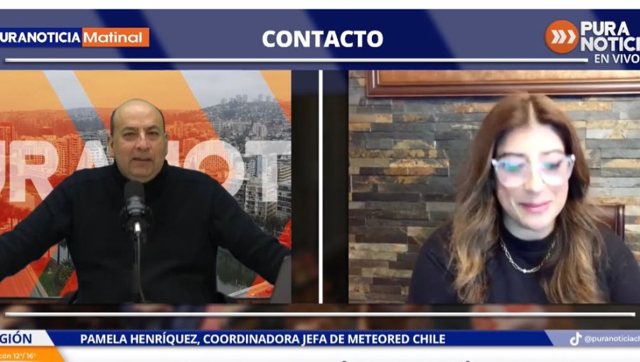 Pamela Henríquez, coordinadora jefe de Meteored: "Hasta el lunes podríamos tener posibilidad de precipitaciones"