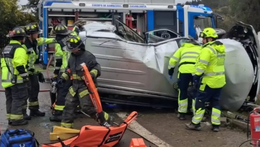Fatal accidente en Ruta 68 mantiene tránsito lento en dirección a Santiago