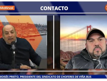 Moisés Prieto, presidente del sindicato de Viña Bus: "No estamos contra los validadores, queremos saber cómo se va a resolver el tema de los sueldos con estos validadores"