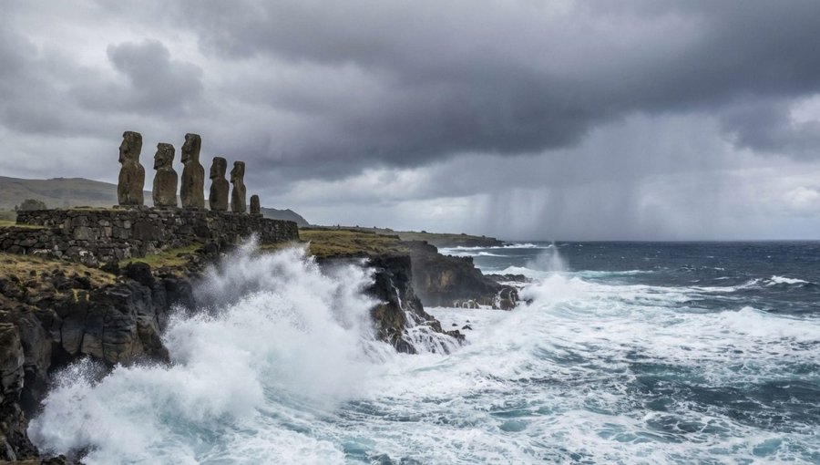 Emiten aviso de mal tiempo para Rapa Nui: prevén fuertes ráfagas de viento y marejadas