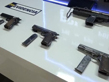 Incautan nueve armas de origen argentino y detienen a sujeto en La Granja