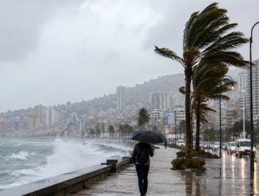 Lluvias y ráfagas de hasta 70 km/h marcarán paso del tren de sistemas frontales por la región de Valparaíso