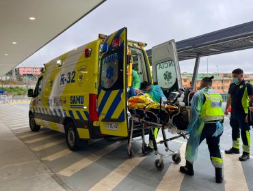 Simulacro puso a prueba el traslado de pacientes desde el Hospital de Quilpué al nuevo Hospital Provincial Marga Marga