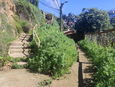 Vecinos del cerro Cordillera tendrán una vía peatonal más segura tras histórica demanda