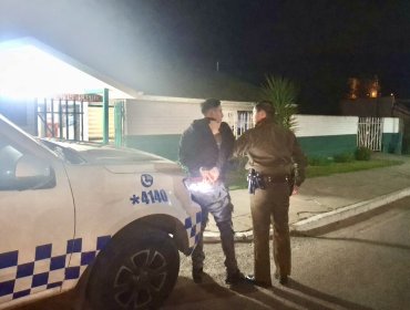 Detienen a sujeto vinculado a robo a vivienda durante patrullaje mixto en Papudo