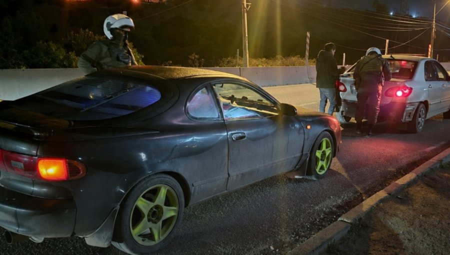 7 detenidos tras Ronda Impacto en Concón: carreras clandestinas e infracciones a la Ley de Drogas dentro de los principales motivos