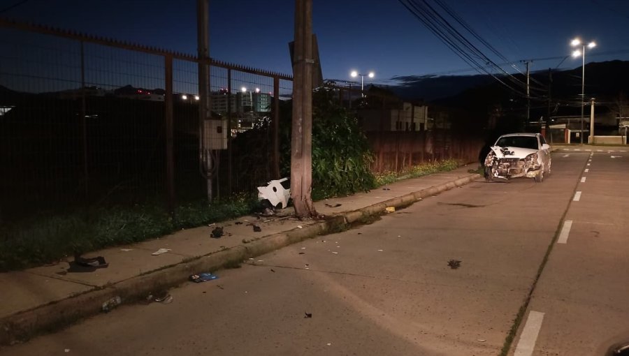 Accidente vehicular deja sin suministro eléctrico a 207 clientes en Quillota