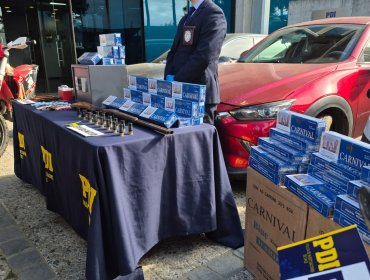 Golpe al contrabando de cigarrillos en Viña del Mar y Quintero: desarticulan clan familiar e incautan $140 millones en especies