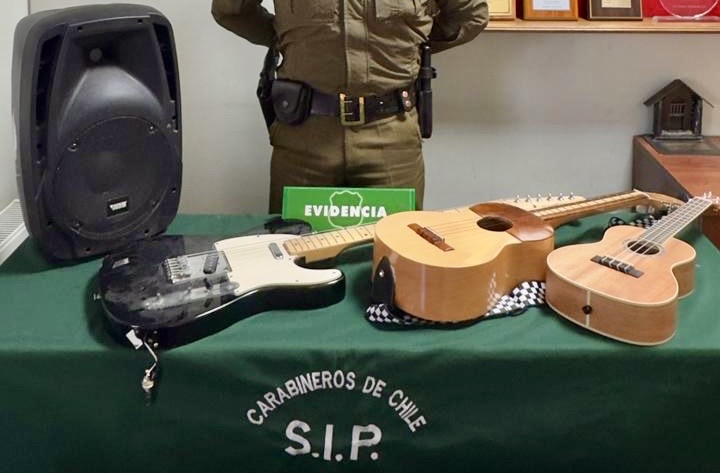 Recuperan instrumentos musicales robados a colegio de Villa Alemana: un detenido