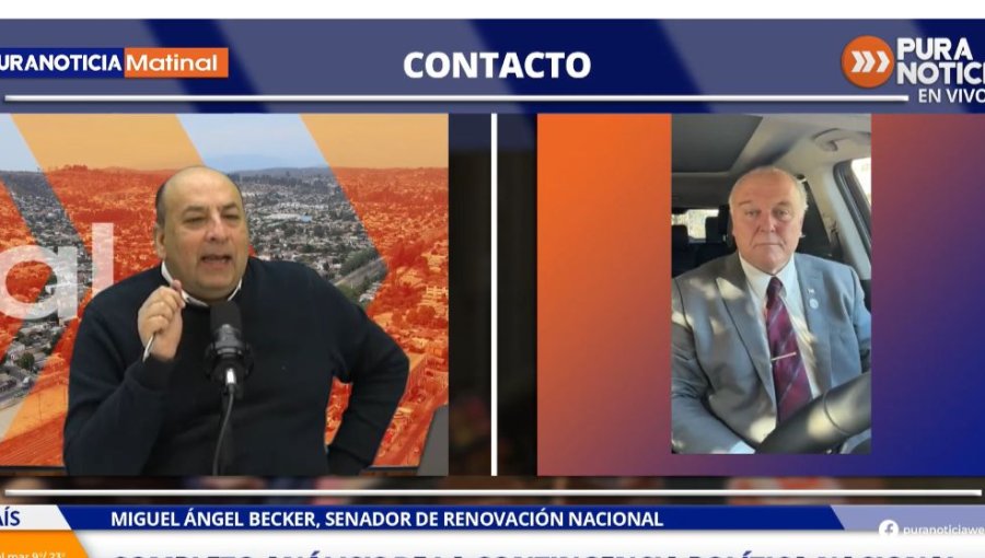 Senador Becker (RN) y su posición frente a la reforma constitucional de seguridad: "El quinto estado de excepción a mí no me termina por convencer"